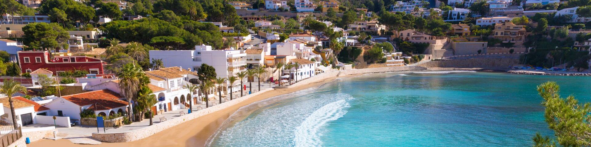 Moraira playa el Portet beach in Mediterranean Alicante