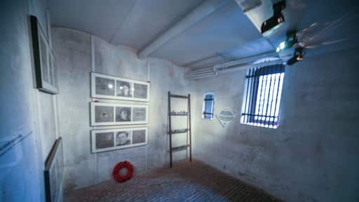 #Detail This is the condemned mens cell in the Town hall, Poperinghe, Flanders.
WW1
From here, many soldiers found guilty by a summary court martial, of desertion, were led out to the execution post, just outside, to be shot by firing squad.
