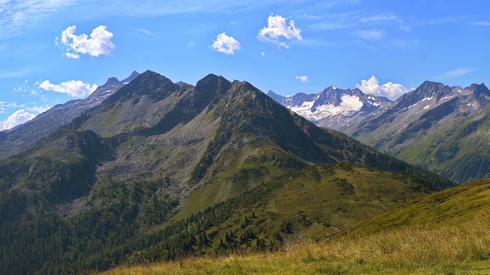 Panorama vom Plattenkogel (Gerlosplatte) in Richtung Süden / Salzburg / Österreich