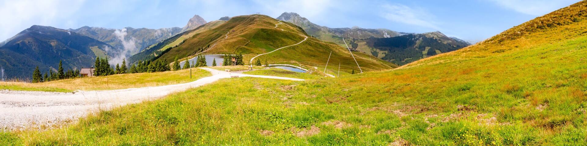 View of the magnificent summits and the pristine beauty of the Kitzbüheler alps.