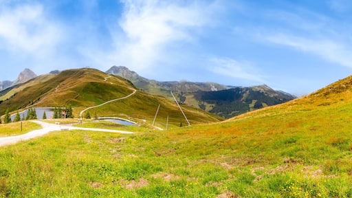 View of the magnificent summits and the pristine beauty of the Kitzbüheler alps.