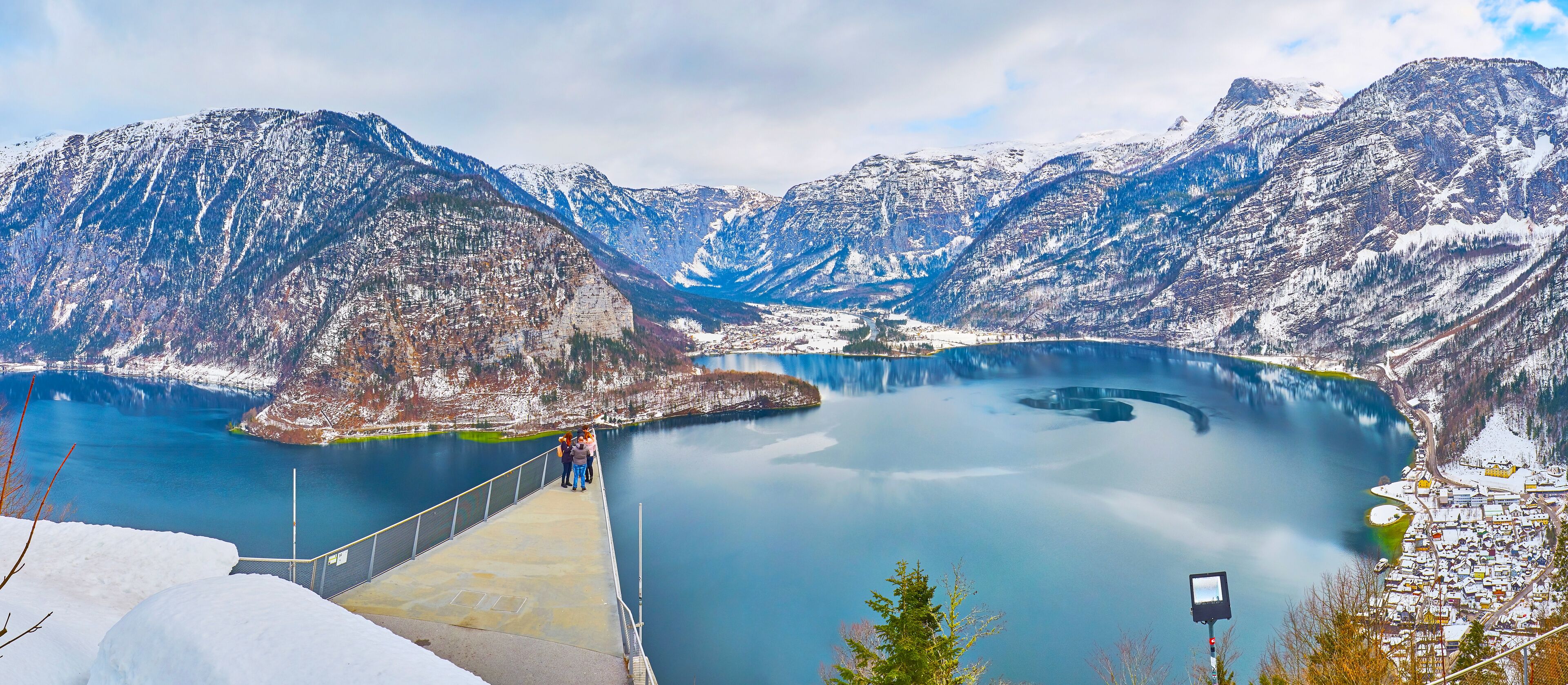 Panorama with Skywalk viewpoint, Hallstatt, Salzkammergut, Austria