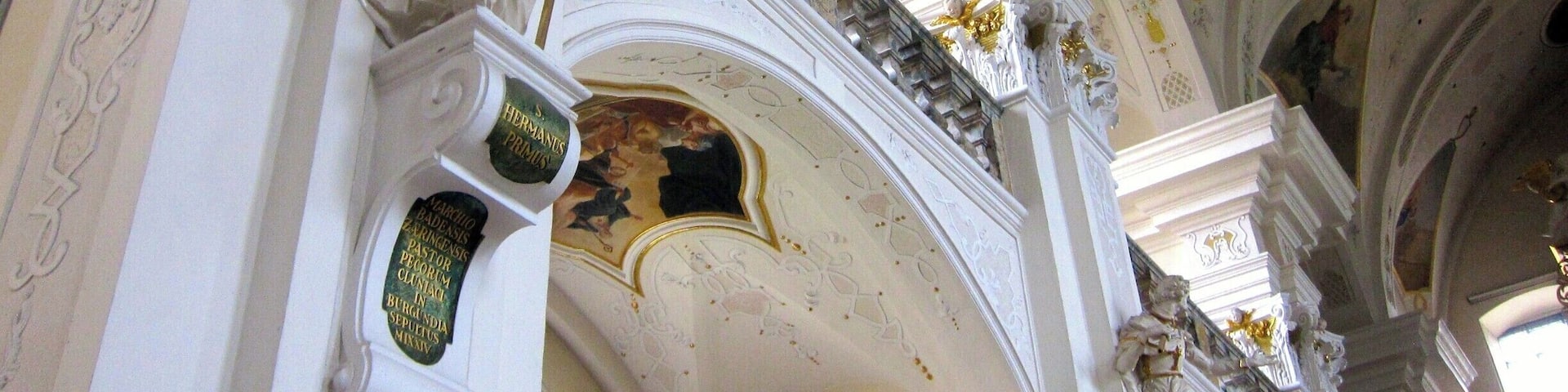 Details from inside the beautiful abbey in Saint Peter, Germany in the Black Forest. The photo shows just a little taste of the amazing details all over the abbey. We enjoyed sitting for a while to absorb everything we could.