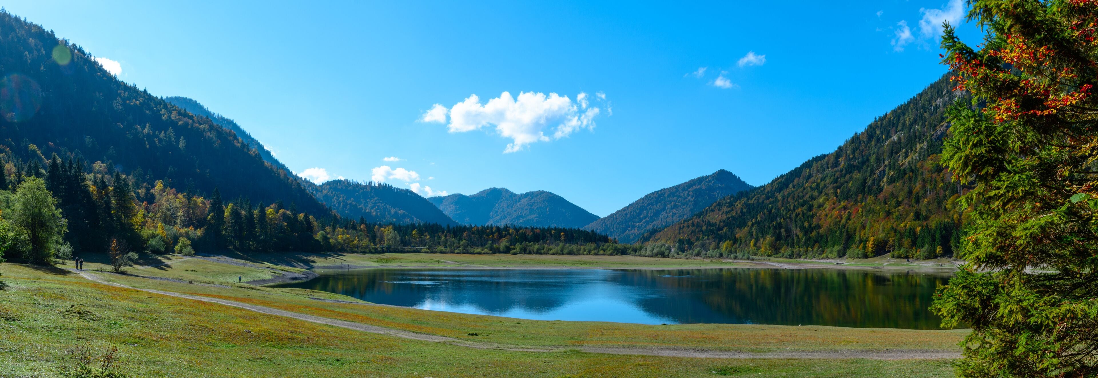Panorama, der Loedensee Ruhpolding, Bayern