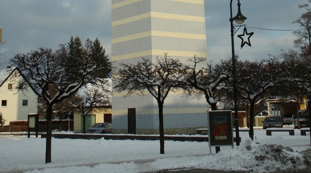 Steeple of the roman catholic church St. Elisabeth in Planegg.