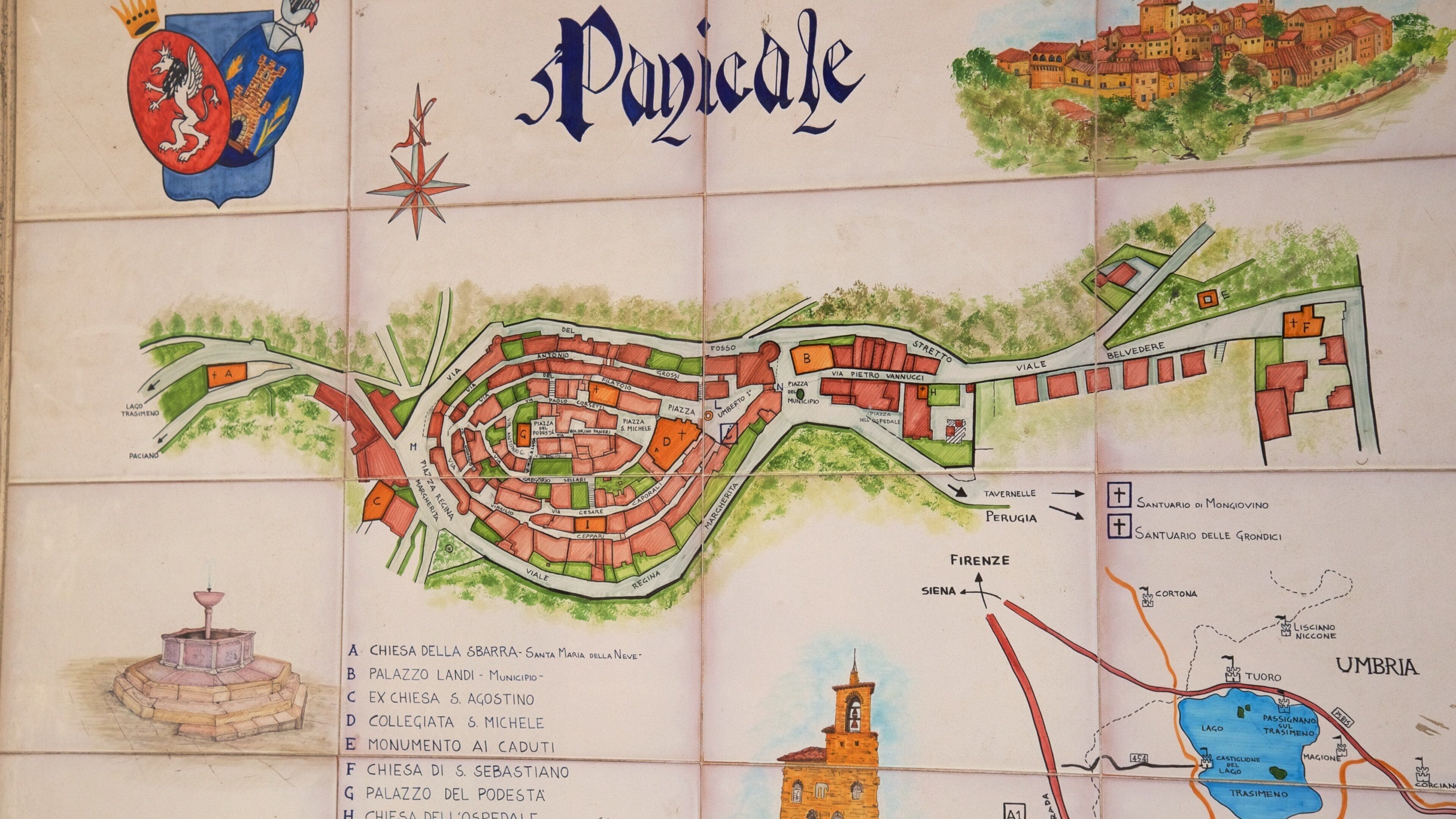 Panicale featuring signage