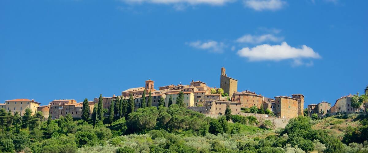 Panicale which includes landscape views and a city