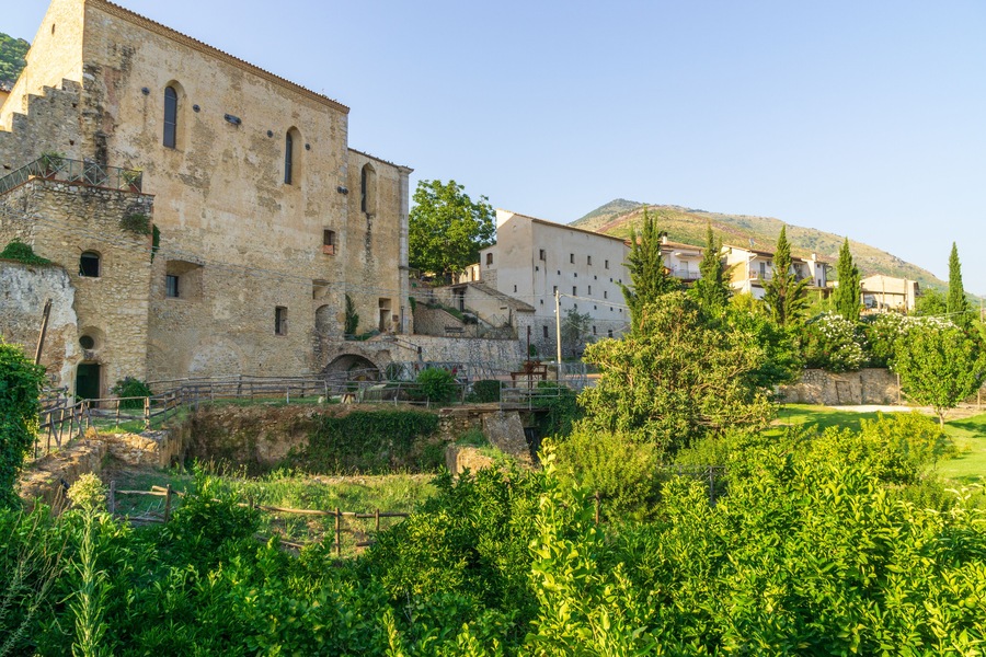 Abbey of San Magno, outside of the town of Fondi in the province of Latina, region of Lazio, Italy.