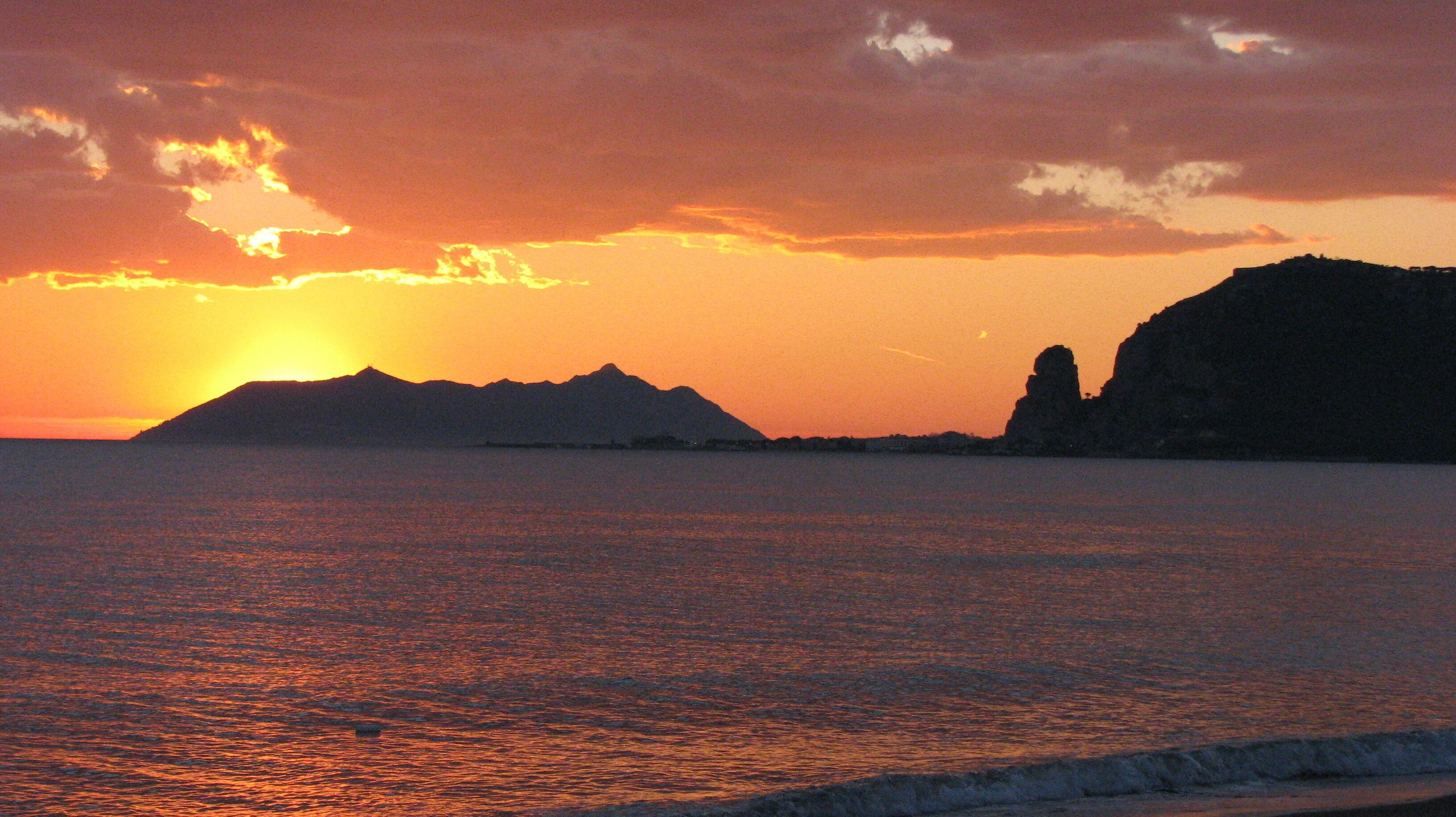 tramonto con vista circeo