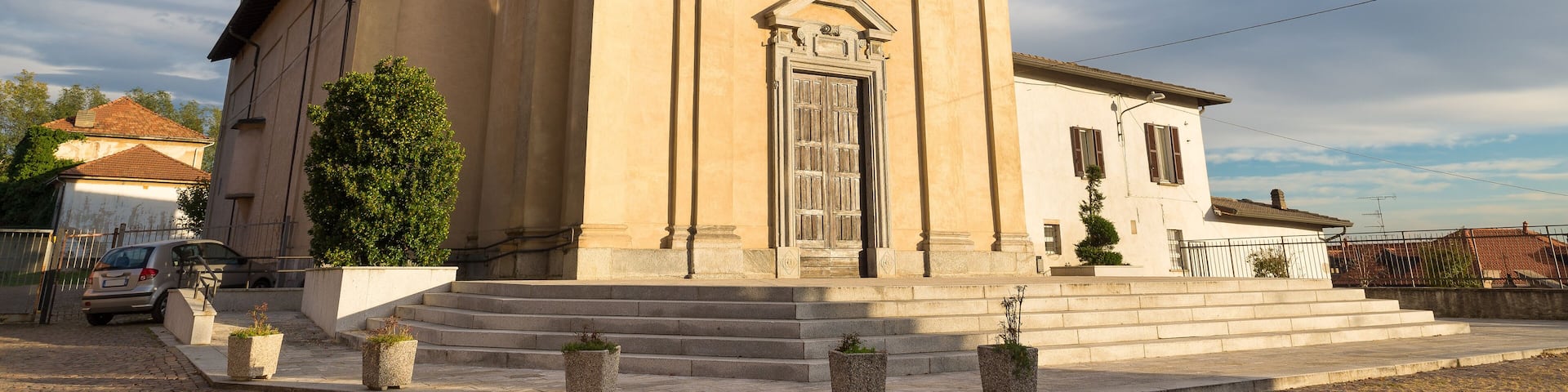 Italy, Church Santa Maria Assunta (17th century), square della Chiesa in Casorate Sempione or simply Casorate, municipality located 40 kilometres (25 mi) from Milan, province of Varese, Lombardy