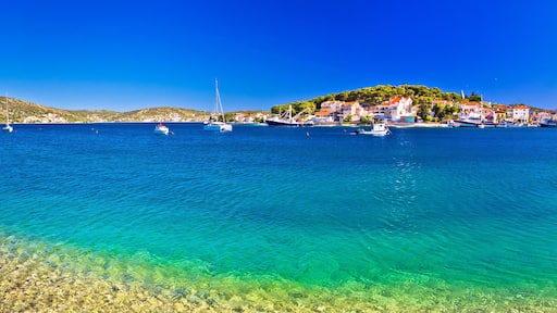Rogoznica coast and beach panoramic view