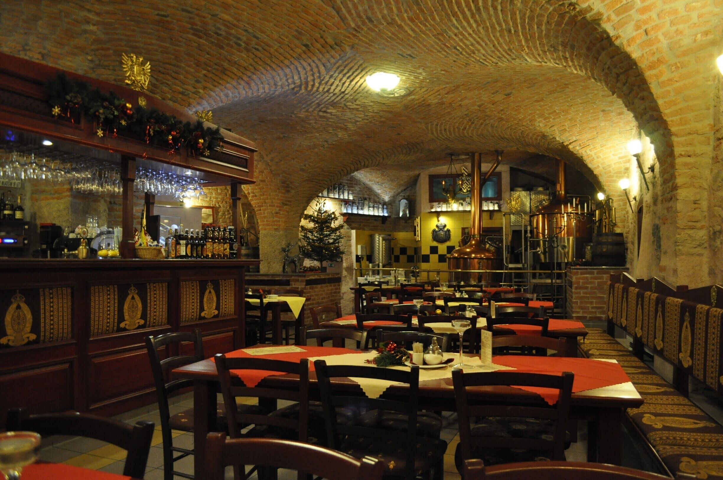 This small family run brewery in the basement of the Hotel St. Florian serves fantastic beer and traditional Czech fare at affordable prices. I visited in the winter, but I think there is a terrace open in the summer months.

More on Czech beer here! http://www.greengoulash.com/czech-republic/ceske-pivo/