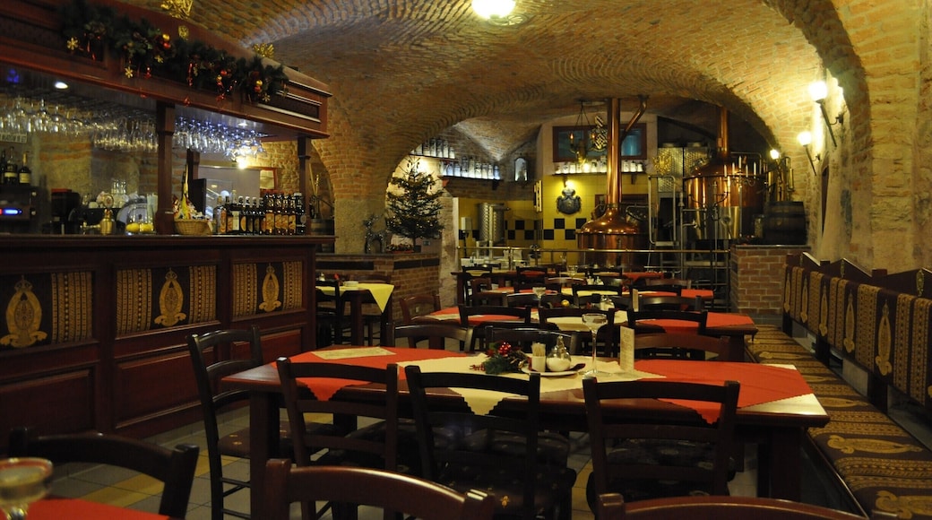 This small family run brewery in the basement of the Hotel St. Florian serves fantastic beer and traditional Czech fare at affordable prices. I visited in the winter, but I think there is a terrace open in the summer months.
More on Czech beer here! http://www.greengoulash.com/czech-republic/ceske-pivo/