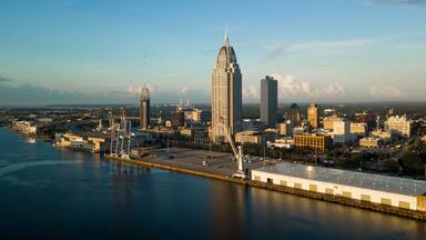 Waterfront Port Mobile River Riverfront Alabama State USA