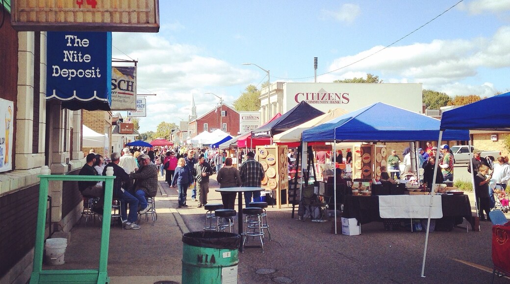 Mascoutah Fall Fest.
Main Street getting crowded, music, car show, chili cook off, arts and crafts, bbq and beer.
A perfect Midwest fall event..
