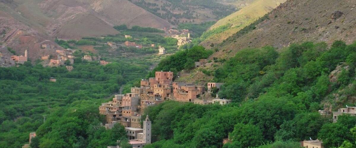 Another beautiful view from the Kasbah du Toubkal's terrace in the High Atlas Mountains. This is truly a unique location and an excellent place to stay if you are keen on trekking to the Toubkal, the tallest peak in Northern Africa.