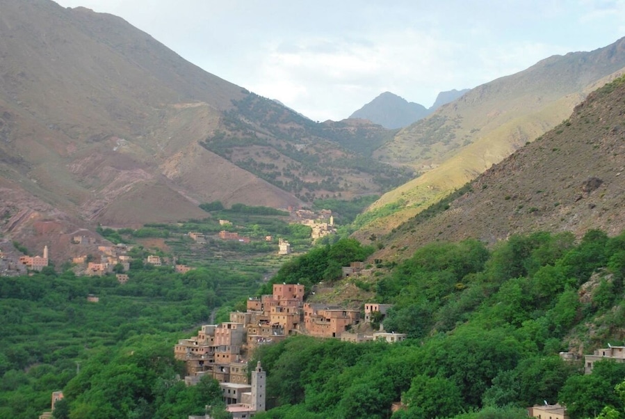 Another beautiful view from the Kasbah du Toubkal's terrace in the High Atlas Mountains. This is truly a unique location and an excellent place to stay if you are keen on trekking to the Toubkal, the tallest peak in Northern Africa.