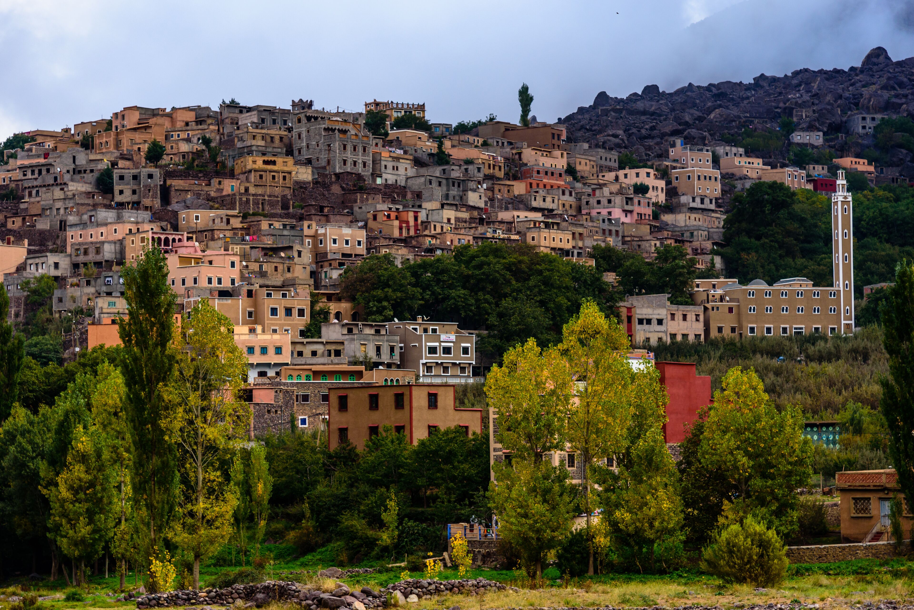 Imlil is a small village in the high Atlas Mountains of Morocco. It is 1,800 metres (5,900 ft) above sea level. It is close to the mountain Jebel Toubkal, the highest peak in Northern Africa.