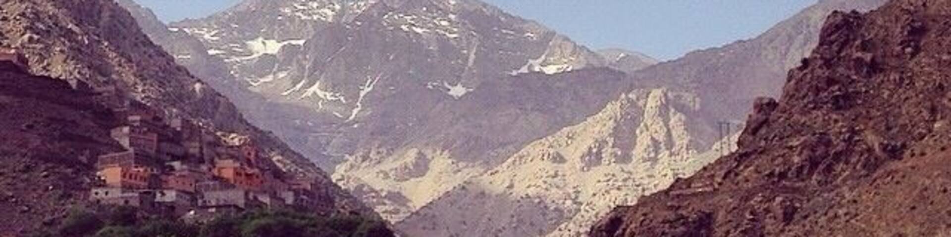 The Kasbah du Toubkal a part of the Mantis Collection provides the most picturesque, peaceful and romantic setting with 360 degree views of the surrounding High Atlas Mountains. It is situated close to Marrakech and a perfect place to stay for a few days. There is a lot of great trekking in the area for all levels(the highest peak in Northern Africa), and a perfect spot to relax, read a book and have a Hammam. Kasbah du Toubkal is also a great place for a day trip and to have a nice lunch. We have been very impressed and it is truly worth the trip and a must see.
There is no road access so you can walk for 15 minutes or take a Mule.