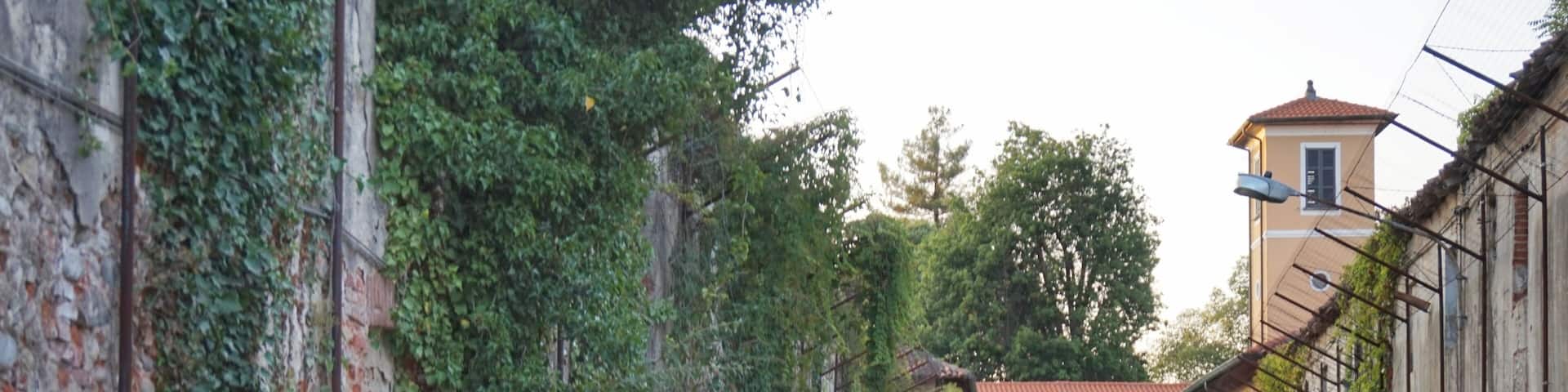 Streets of the old Italian town of Vizzola Ticino