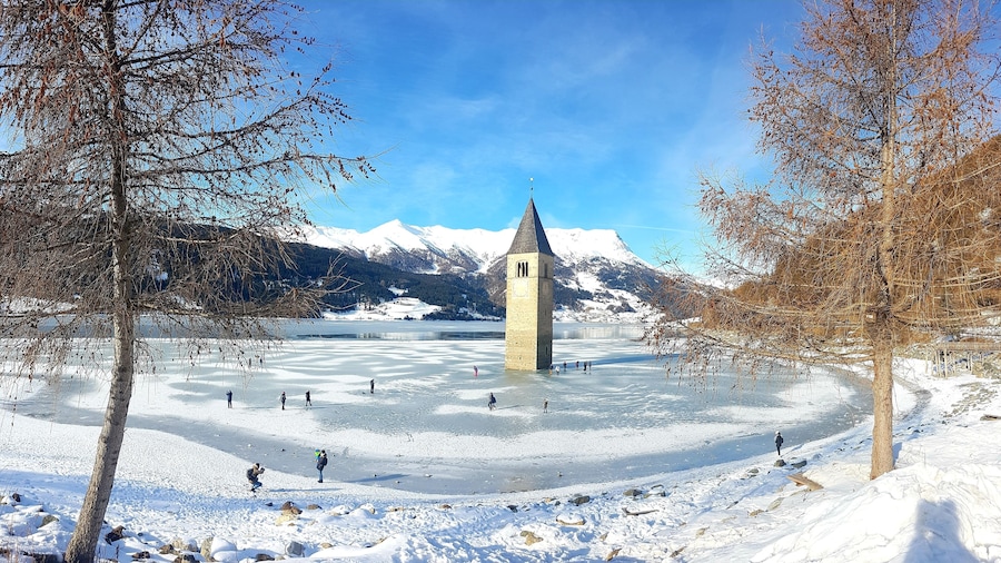 Stunning view over the church tower in Italy