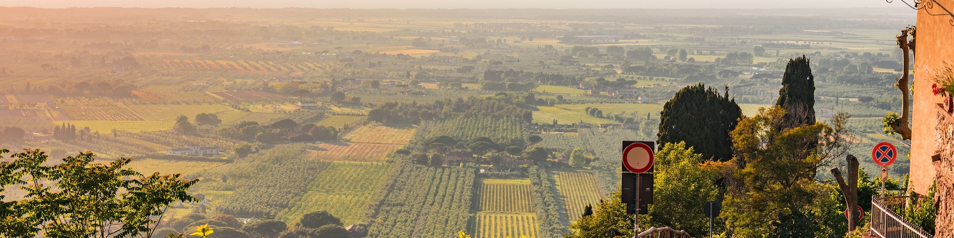 Tuscan countryside from a street of Castagneto Carducci in Italy