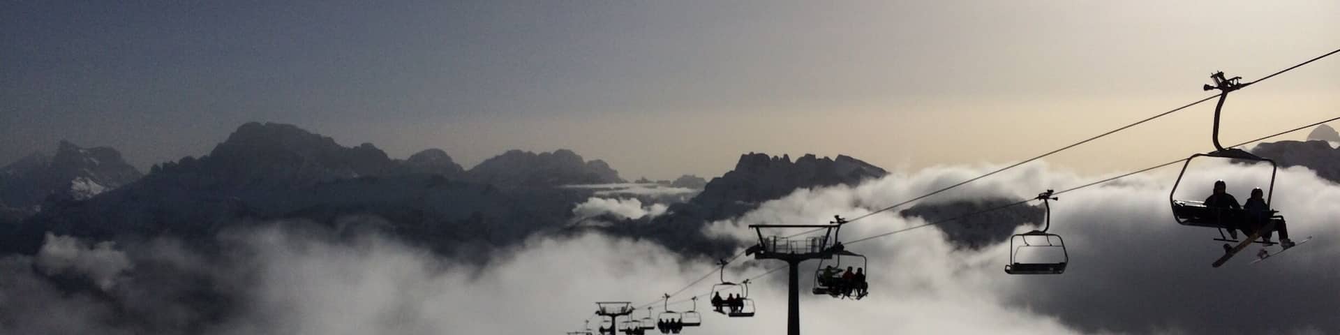 Coming off the top chair lift heading to Col Margarita. Always get stunning views!
