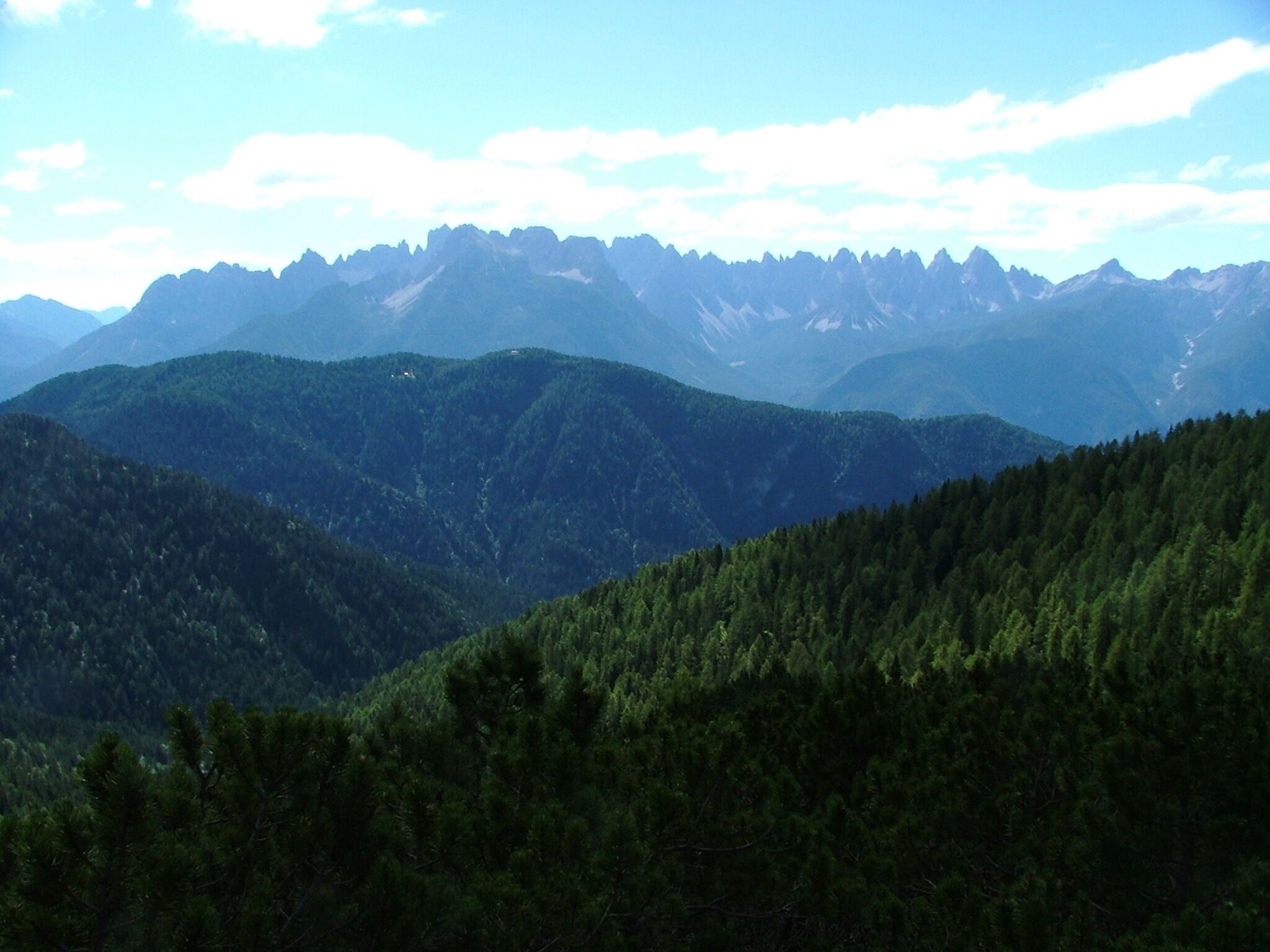 Spalti di Toro and Monfalconi seen from track to Baion hut, Domegge di Cadore, Dolomites, Italy.