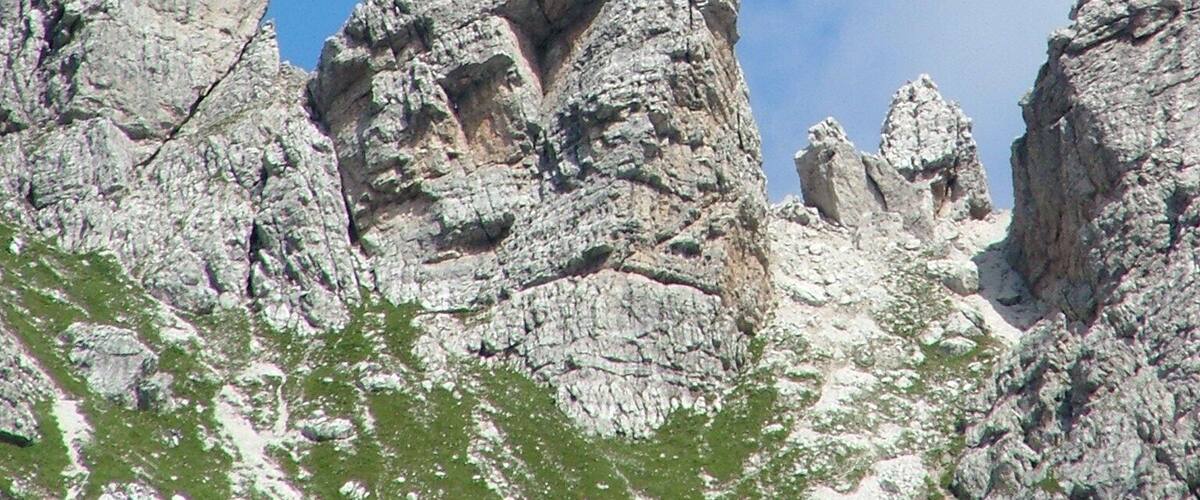 Pupo (o Pupo de San Lorenzo) peak (2450m aprox.) in Marmarolegroup beetween Domegge di Cadore and Lozzo di Cadore, Dolomites, Italy