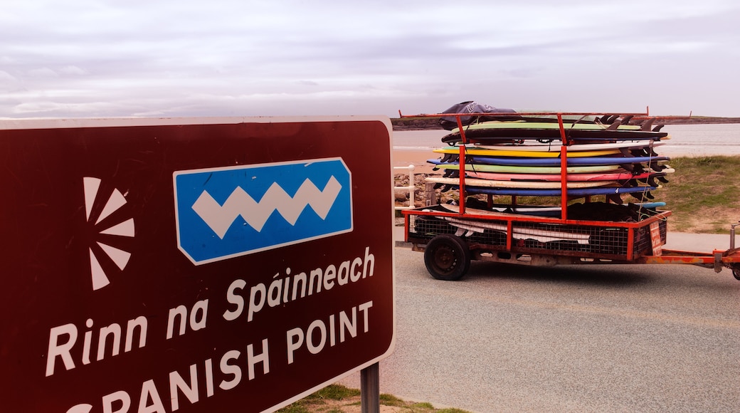 Spanish Point sign and Surfboards