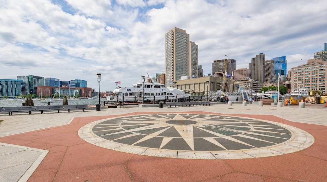 Long Wharf which includes a square or plaza