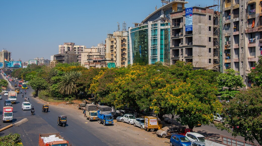 Thane featuring street scenes and a city