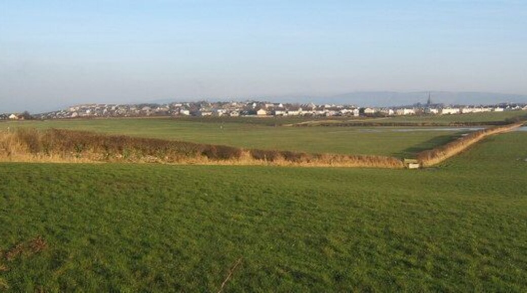 View east across fields towards Millom