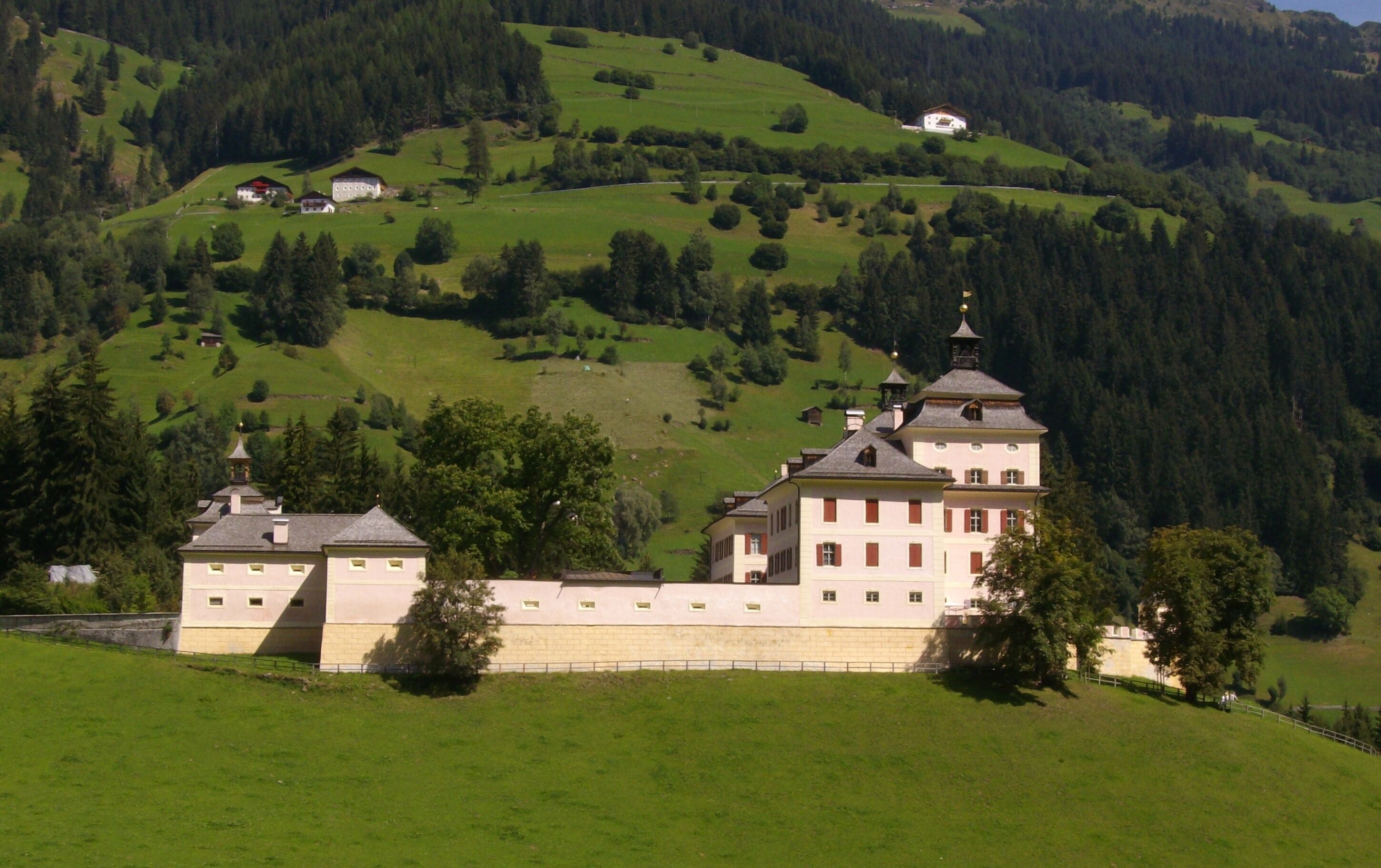 Italy, South Tyrol, Ridnauntal, Schloss Wolfsthurn. It is the only baroque style castle in the region.