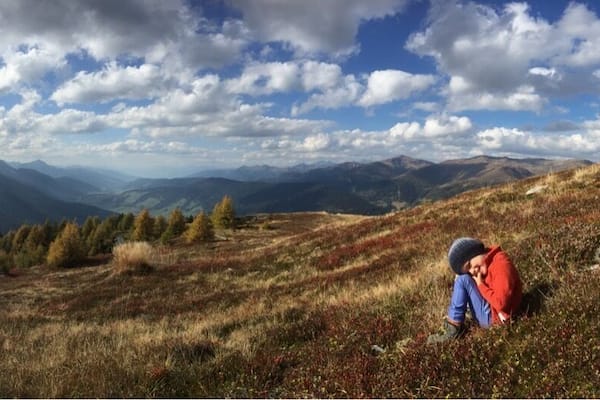 With my son on a mountainhike in South Tirol ...