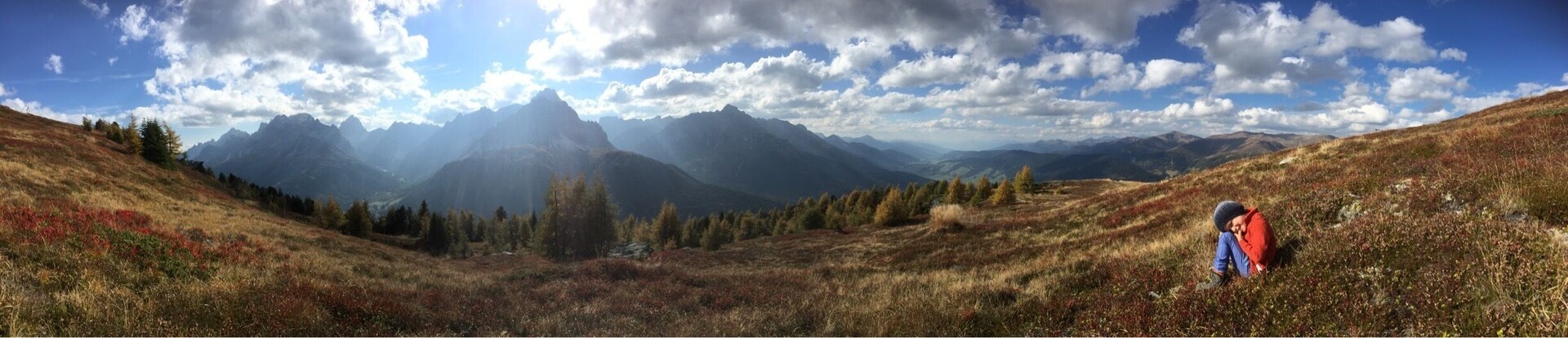 With my son on a mountainhike in South Tirol ...