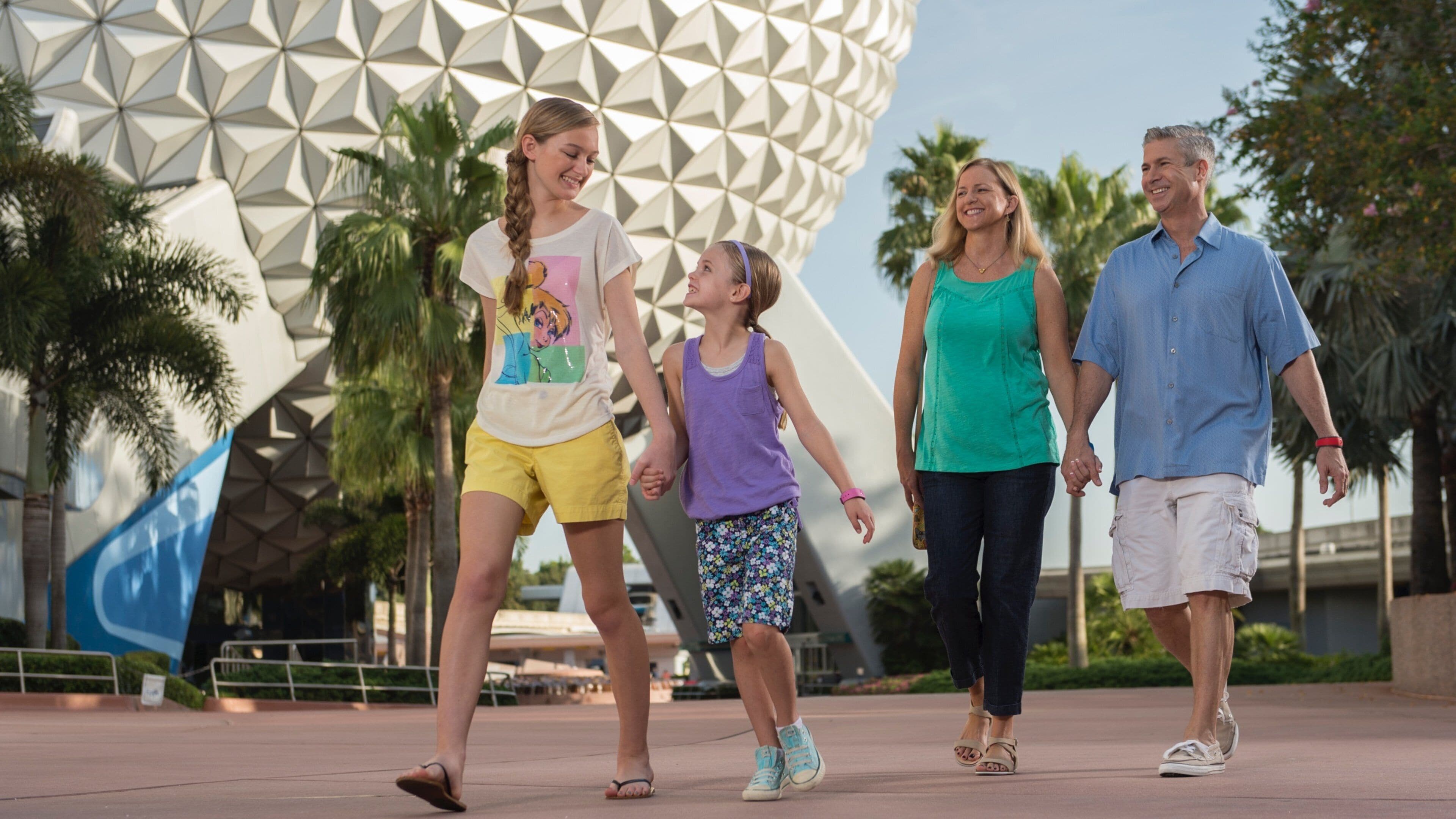 Epcot® which includes street scenes as well as a family