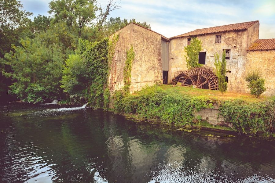Old Watermill in Charente Maritime, France
