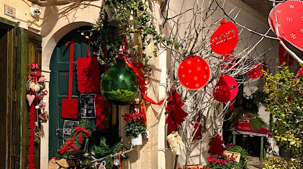 Braulifully decorated for Xmas old town Locorotondo.