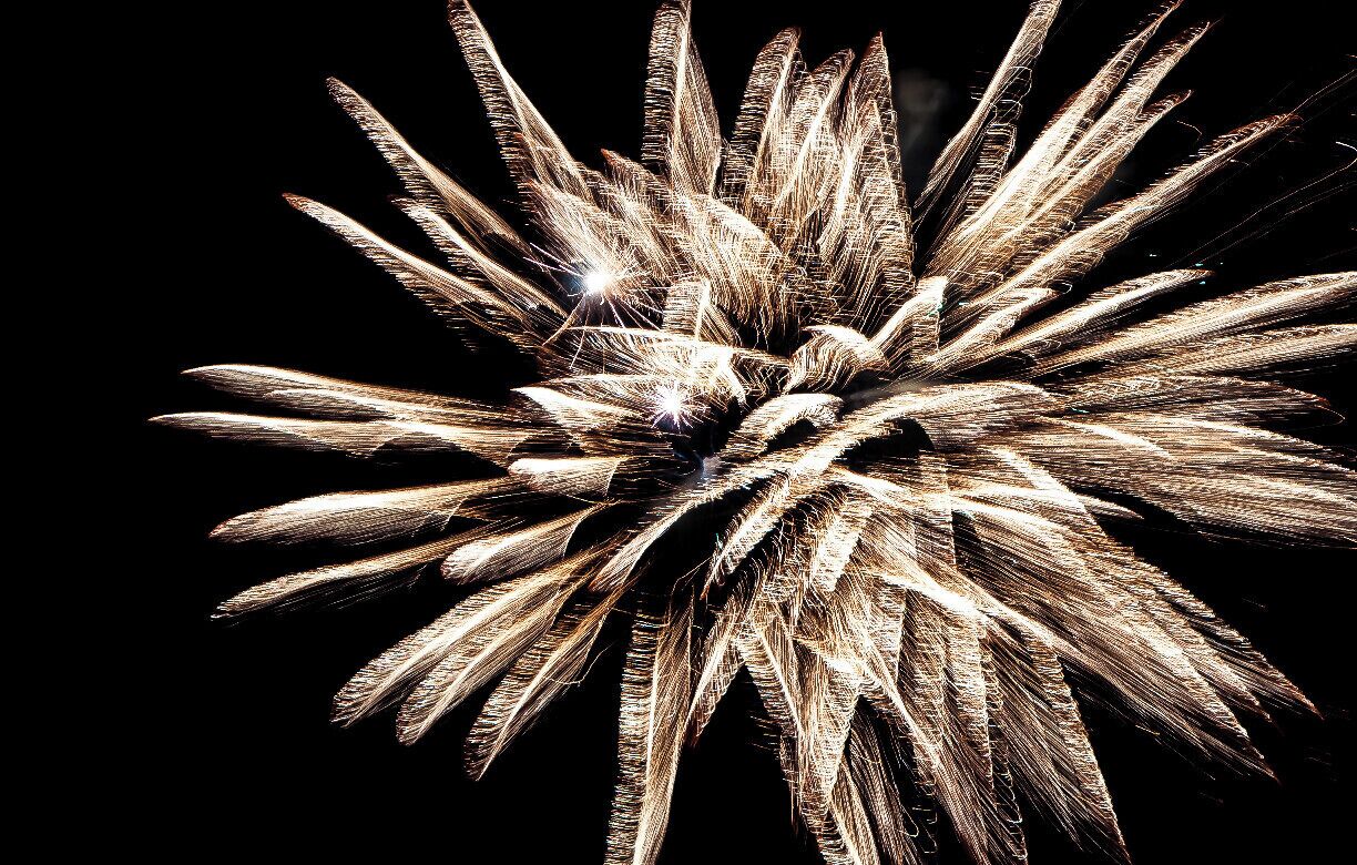 Fireworks in honour of Saint Nicolas.