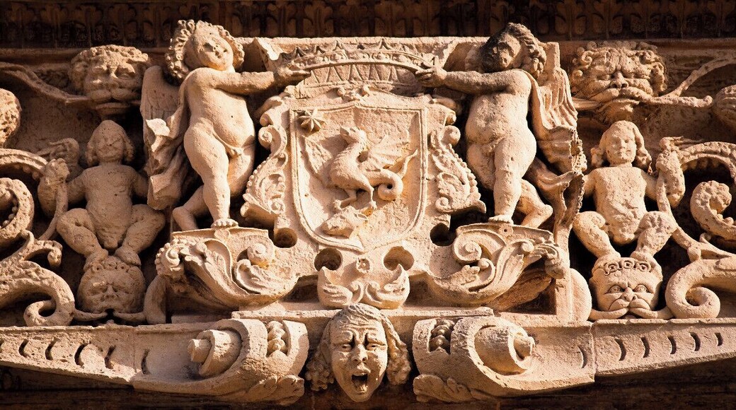 Corigliano d'Otranto (Choriàna or Koriana griko, Curiànu in local dialect) is an Italian town set in the Salento (Puglia), belonging to the historic region of "Grecìa Salentina", a linguistic area of nine municipalities where the inhabitants speak the "griko", an ancient language of Greek origin. Corigliano d'Otranto has an impressive castle with a highly decorated exterior. It is defined "the most beautiful monument of military architecture dating to the beginning of the sixteenth century in feudal Terra d'Otranto".