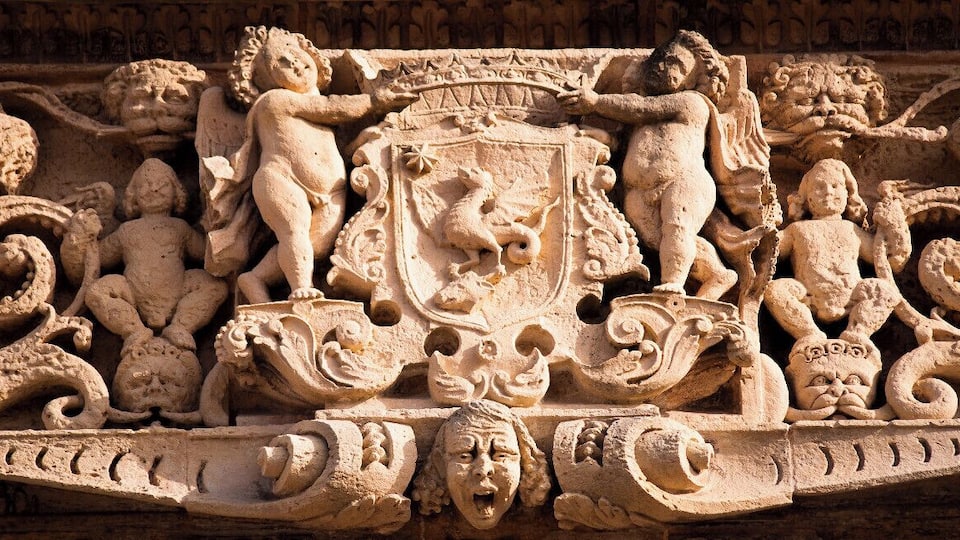 Corigliano d'Otranto (Choriàna or Koriana griko, Curiànu in local dialect) is an Italian town set in the Salento (Puglia), belonging to the historic region of "Grecìa Salentina", a linguistic area of nine municipalities where the inhabitants speak the "griko", an ancient language of Greek origin. Corigliano d'Otranto has an impressive castle with a highly decorated exterior. It is defined "the most beautiful monument of military architecture dating to the beginning of the sixteenth century in feudal Terra d'Otranto".