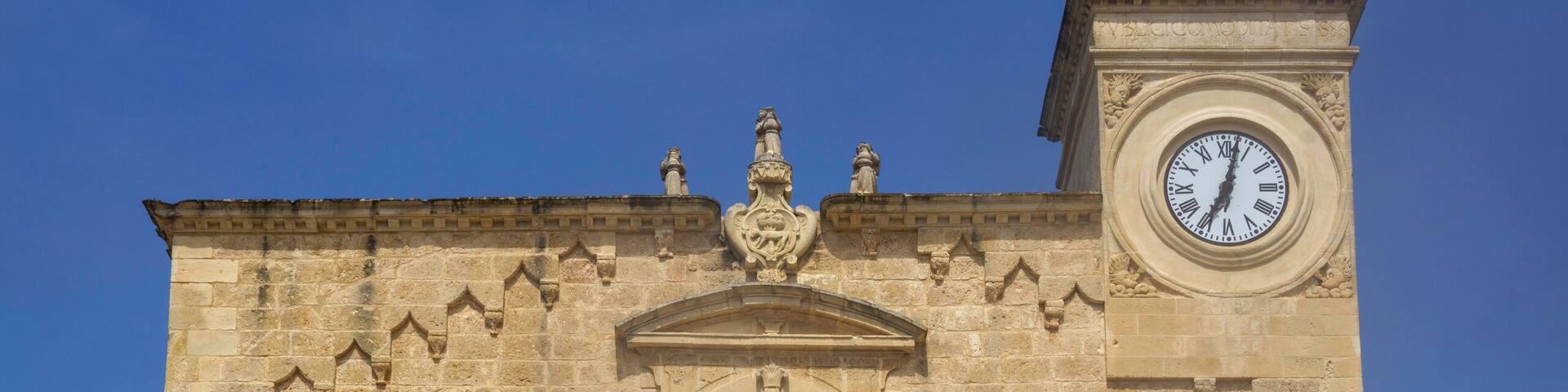 Surbo, Lecce province: exterior of baroque church