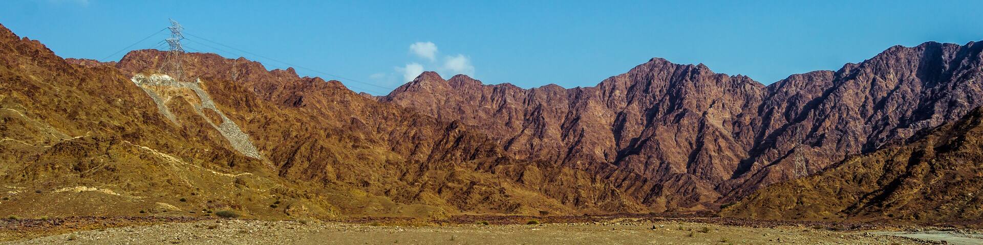 Rocky Mountain Of Dibba Fujeirah in the UAE with Clear Blue Sky
