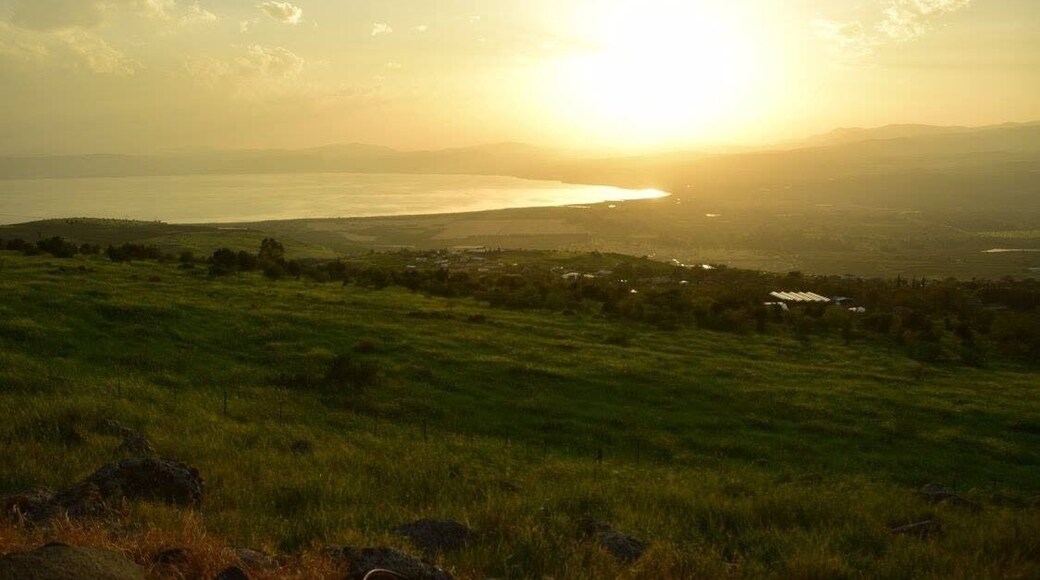 Beautiful view of the Sea Of Galilee/Kinneret, Israel. Golan heights
