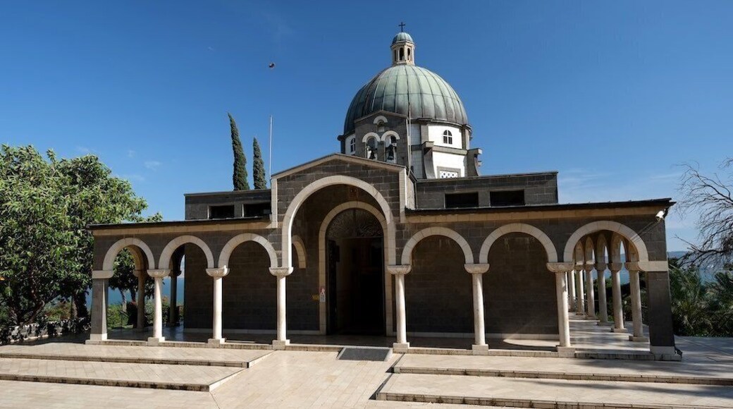 The Mount of Beatitudes, believed to be the setting for Jesus’ most famous discourse, the Sermon on the Mount, is one of the most beautifully serene places in the Holy Land.
The actual location of the Sermon on the Mount is not certain, but the present site has been commemorated for more than 1600 years.
The current Roman Catholic Franciscan chapel was built in 1937-38 following plans by Italian architect Antonio Barluzzi.
Pope John Paul II celebrated a Mass at this site in March 2000. The Jesus Trail pilgrimage route connects the Mount to other sites from the life of Jesus.