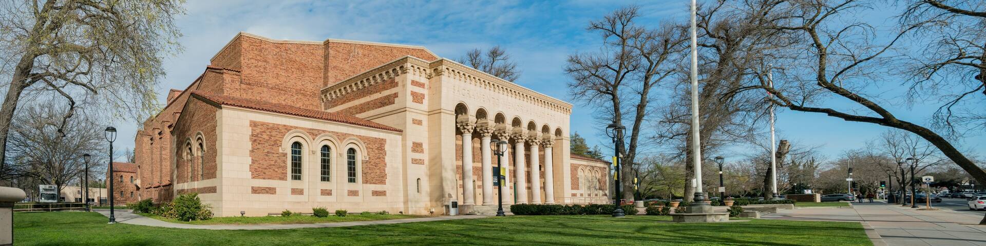 Exterior view of the beautiful Sacramento Memorial Auditorium