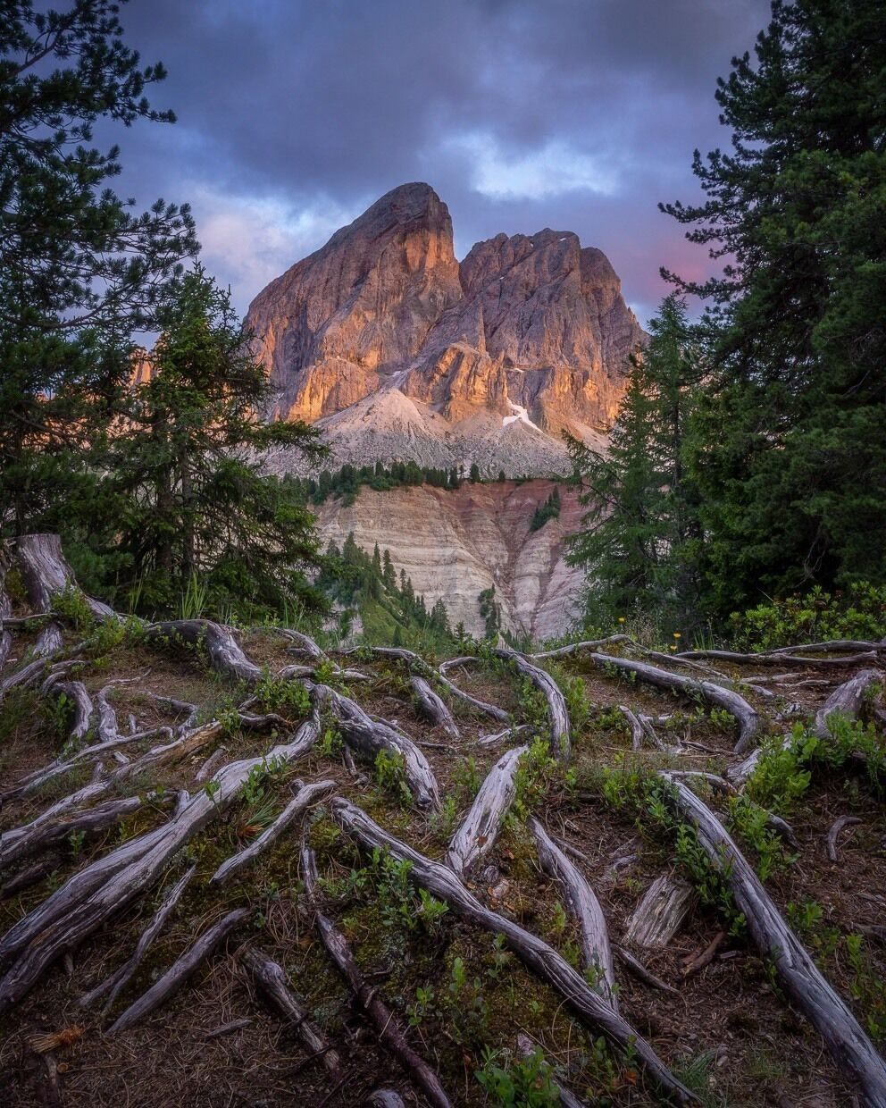 Würzjoch in Dolomites. I was lucky after cloudy afternoon. Last 5 minutes soon painted nature with beautiful light!
#nature