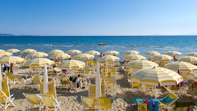 Follonica which includes general coastal views and a sandy beach