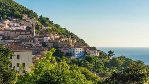 Maratea, beautiful village overlooking the sea, in the Province of Potenza, Basilicata, Italy.